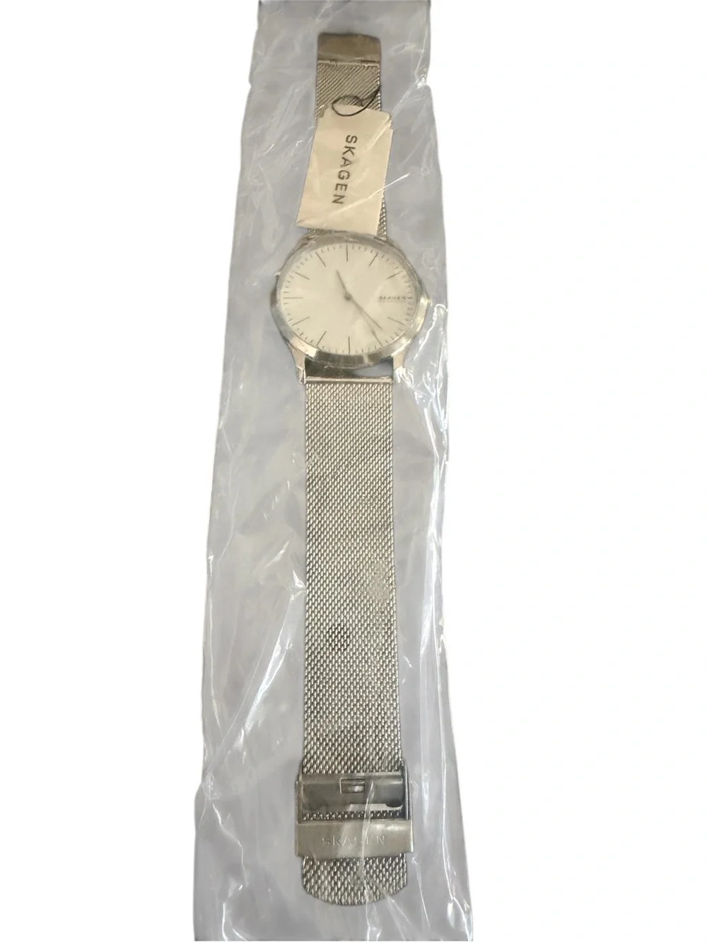 Skagen Silver Mesh Strap Men’s Watch SKW6565- White Dial
